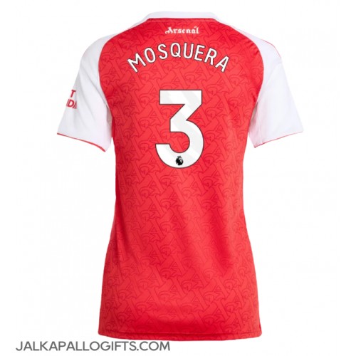 Arsenal Cristhian Mosquera #3 Kotipaita Naiset 2025-26 Lyhythihainen